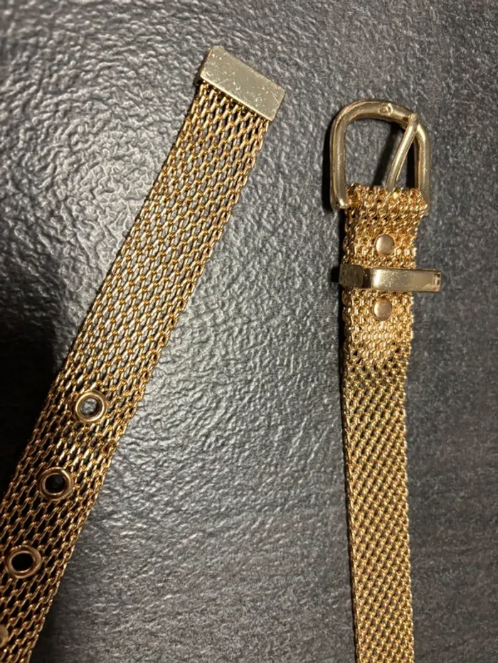 Ceinture dorée en maille métal Camaïeu neuve - photo numéro 4