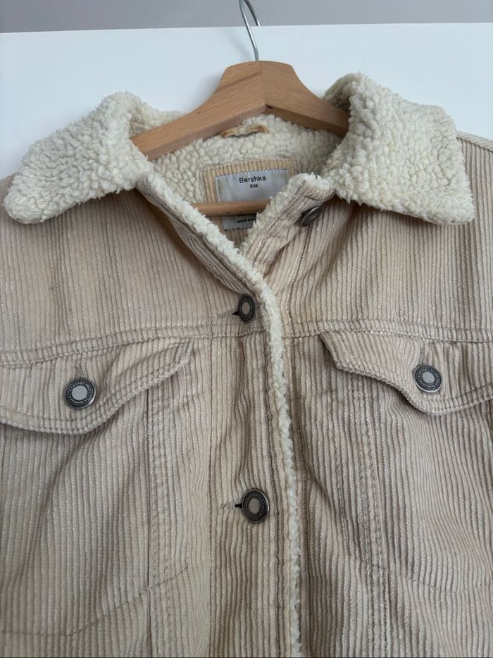 Veste côtelée doublé polaire taille 38/M beige - photo numéro 4