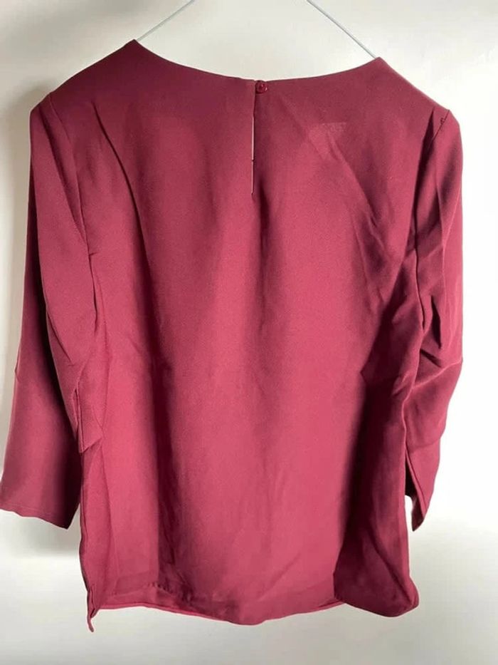 Blouse bordeaux magnifique - photo numéro 3