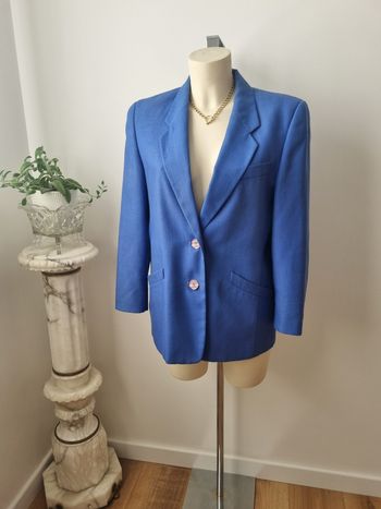 Veste blazer bleu violet vintage