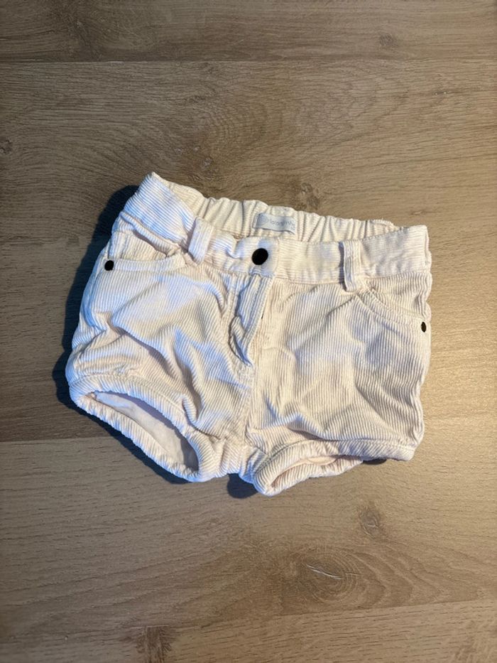 Short en velours / 6 mois.
