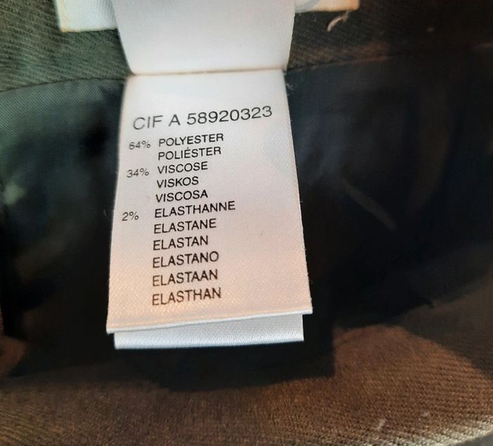 Jupe kaki doublée chaude droite T 40 - photo numéro 8