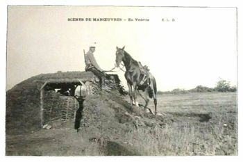 Carte postale ancienne   Scènes de Manoeuvres   En vedette  Editeur ELD (Ernest Le Deley)