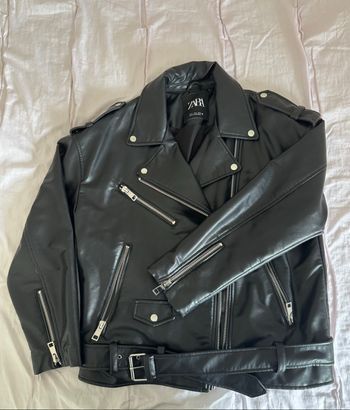 Veste en cuir Zara
