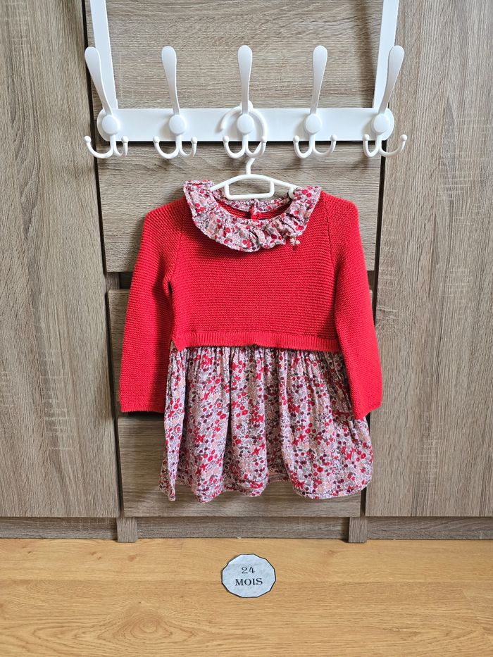 Vêtement Bébé Fille - Robe bi-matière - Sergent Major - 24 mois 86 cm