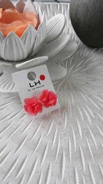 Boucles d'oreilles corail