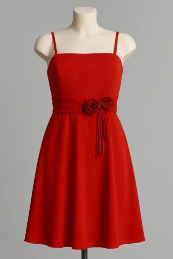 Robe rouge fluide