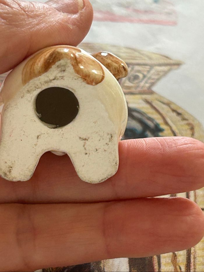 Miniature, figurine, Bulldog  anglais, vintage, céramique ancienne - photo numéro 10