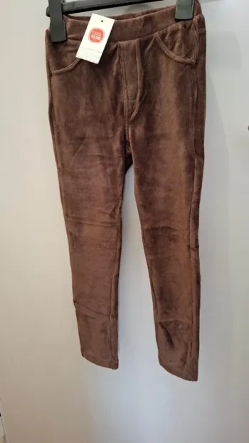 Pantalon élastique velours Taille 128cm