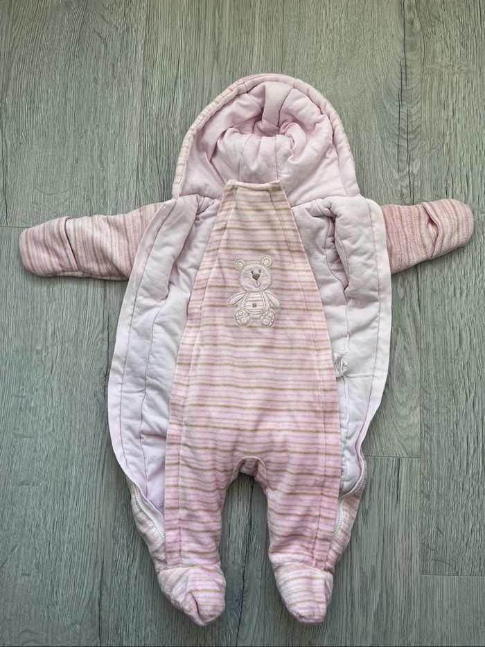 Combinaison bébé rayée rose Influx – 3 mois - photo numéro 2