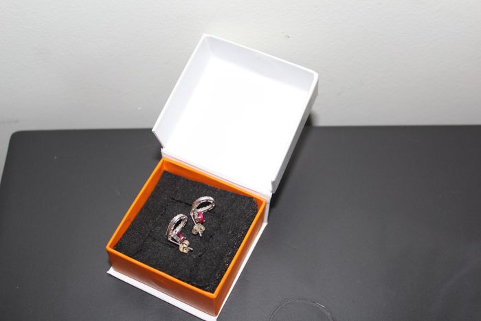 Boucles d'oreilles argent /oxydes de zirconium - photo numéro 3