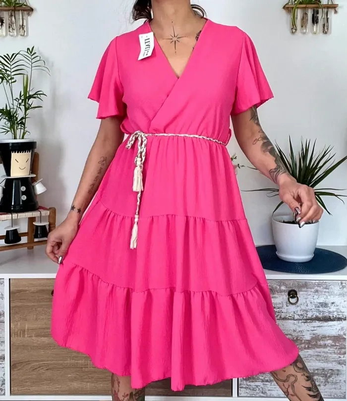 SOLDE Robe bohème fluide légère taille élastique taille unique - Italy moda - neuf - photo numéro 2
