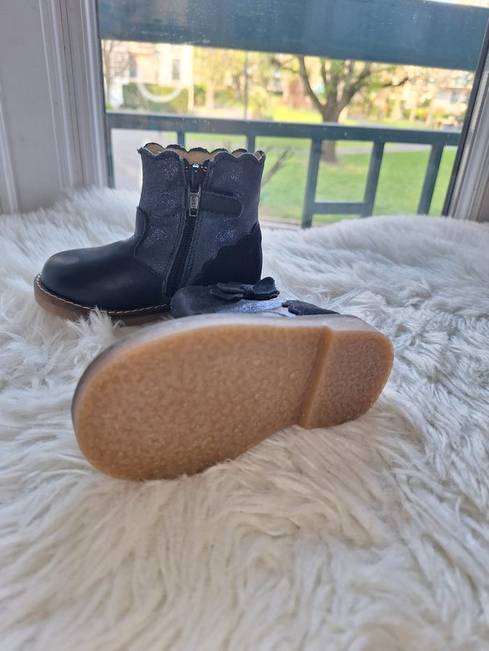 Boots - Pat & Ripaton - Cuir - Marine - Taille 20 - photo numéro 5