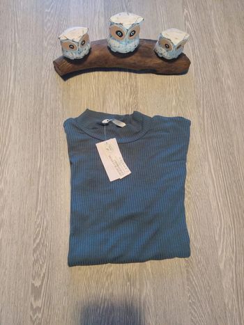 Haut manches longues camaïeu bleu taille m
