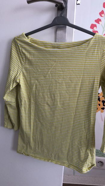 T-shirt marinière jaune