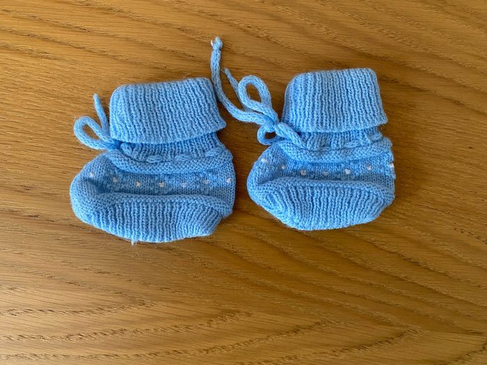 Chaussons en coton Taille naissance - photo numéro 2