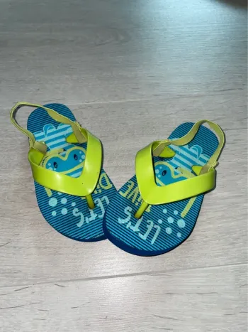 Tongs tatanes garçon 24 « let’s dive » avec élastique à l’arrière