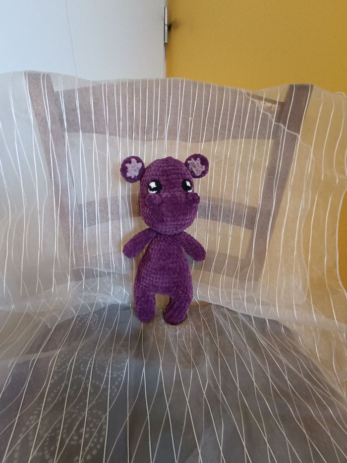 Hippopotame amigurumi peluche