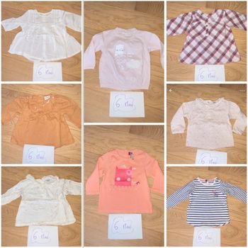 Lot blouses et haut manches longues 6 mois