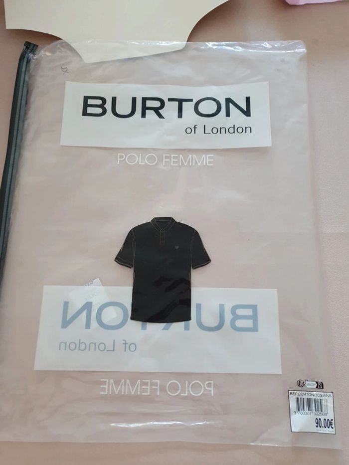 Magnifique Polo femme bleu ciel Taille XL Burton avec cœur brodé - photo numéro 9