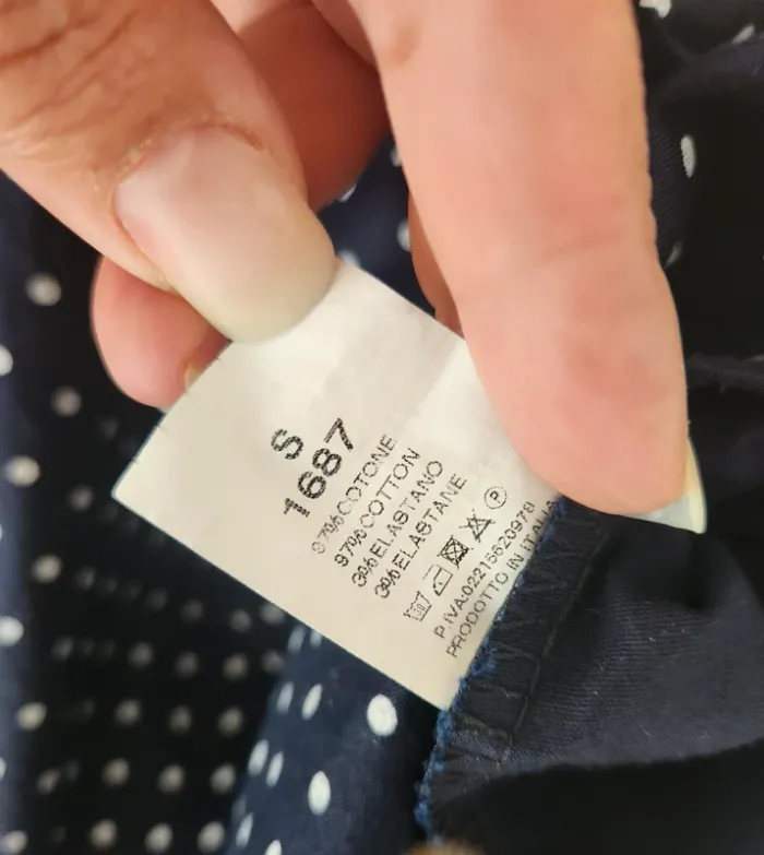 Robe sans manches bleu marine à pois blancs – Taille S - photo numéro 3