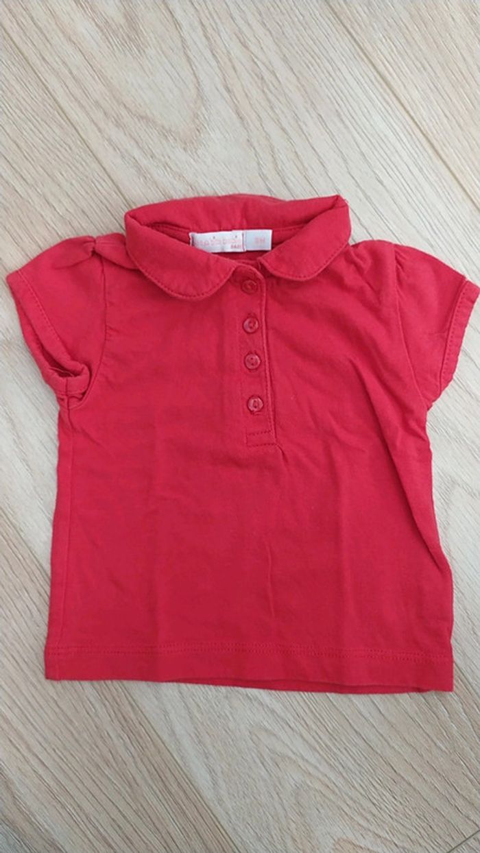 T-shirt rouge 3 mois MC