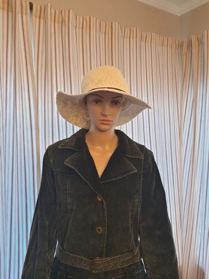 Veste en velour gris matelassé IDPDT taille L - photo numéro 4