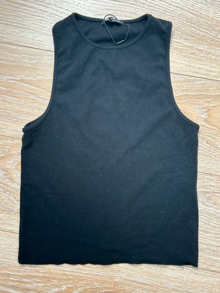 Débardeur tout doux en viscose Zara noir taille M