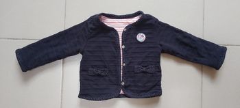 Gilet réversible noir/ blanc corail 6 mois