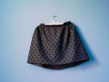 Jupe femme à pois Naf Naf 36 S gris noir doublée TBE