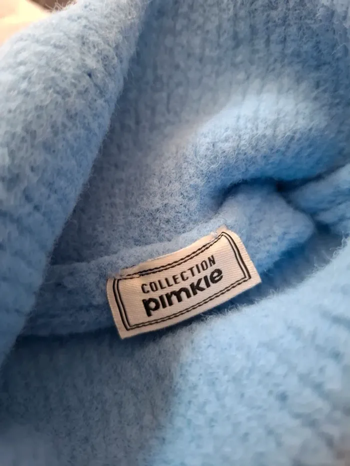 Pull bleu à col roulé - photo numéro 6