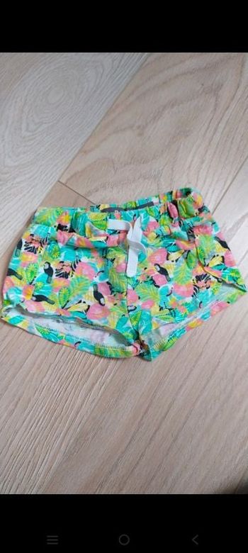 Short vert été touchan 6 mois oiseau