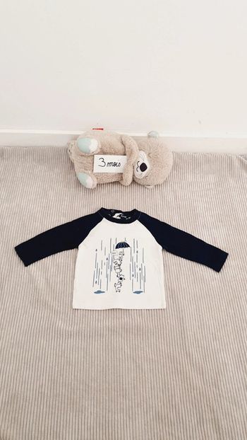Tee shirt manches longues bébé garçon 3 mois