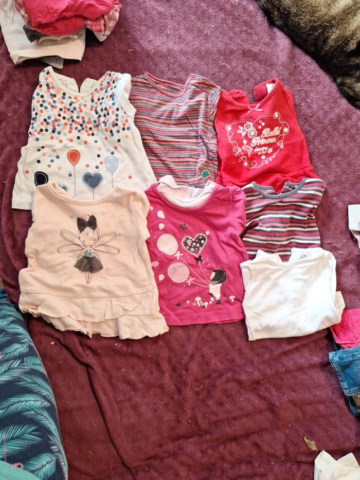 Lot Tee-shirt fille manches longues 3 mois