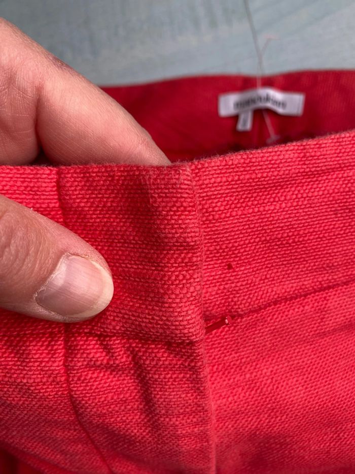 Pantalon 3/4 rouge Manoukian taille 40 - photo numéro 3