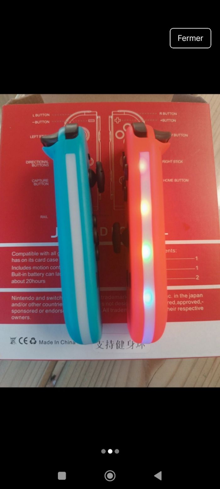 Joycon Switch Bleu rouge - photo numéro 2