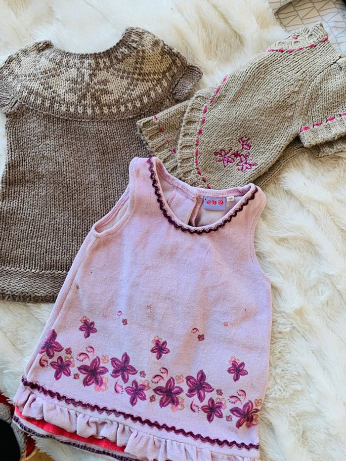 Lot de 2 robes et gilet 6 mois