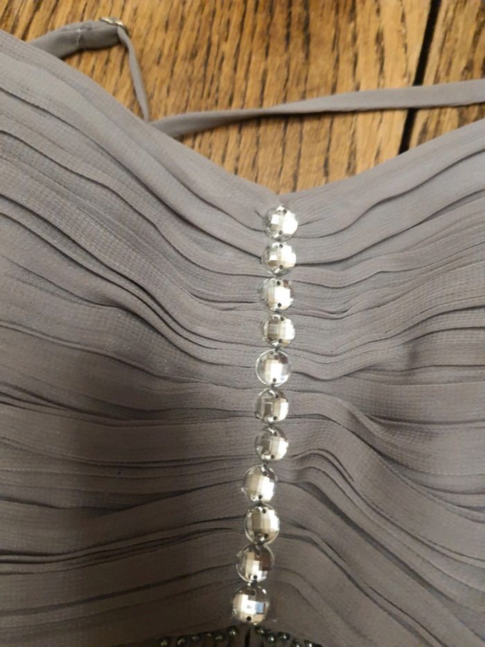 Robe de soirée gris clair Lautinel taille 4 (L) - photo numéro 15