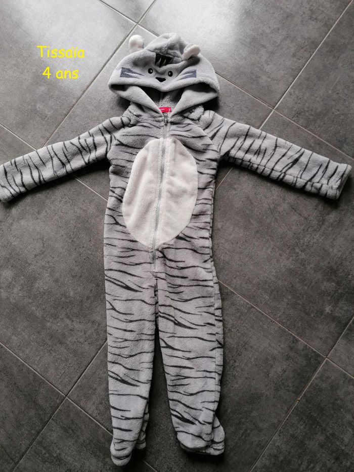 Pyjama tout doux combinaison 4 ans chat tissaia
