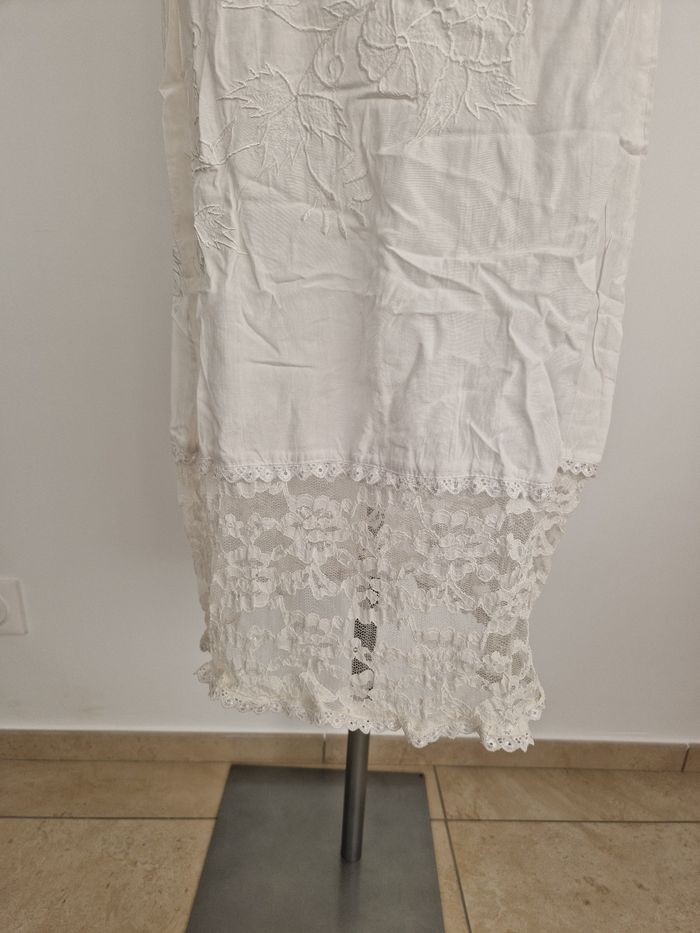 Robe blanche avec dentelle blanc crème Pacific Line - photo numéro 3