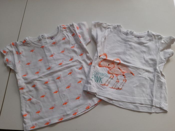 Lot de 2 t-shirts manches courtes 6 mois