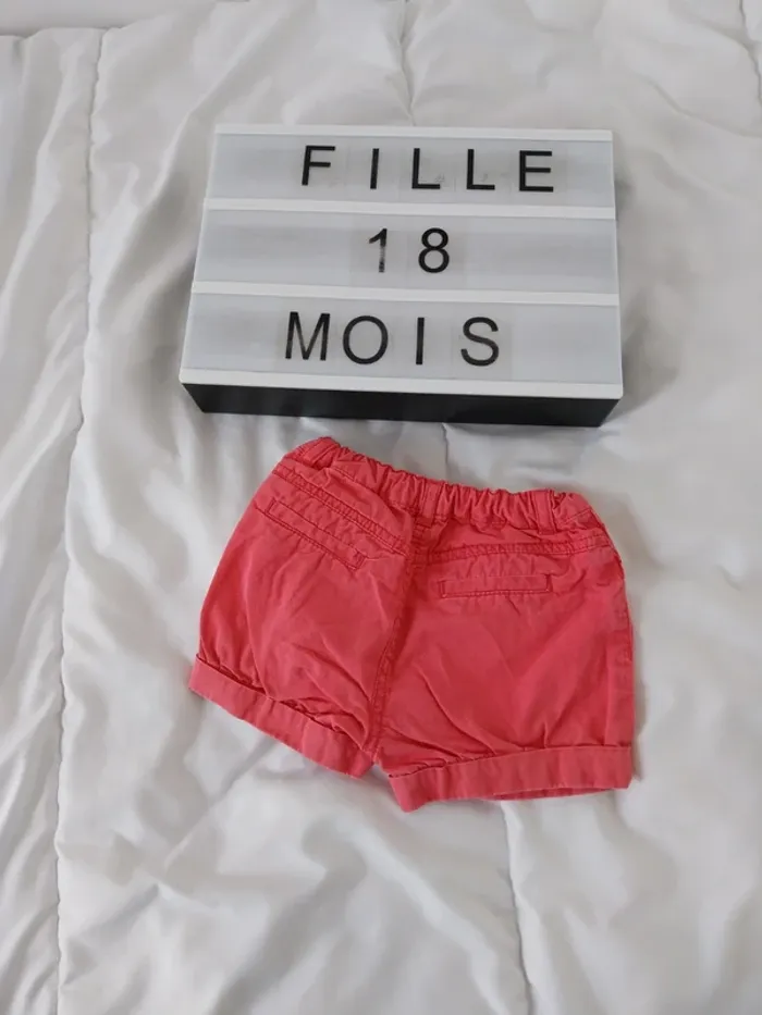 Short fille 18 mois Tape a l'œil - photo numéro 2