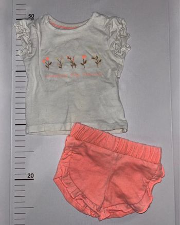 Ensemble (t-shirt + short) bébé fille