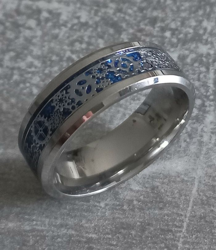 Bague homme engrenages - photo numéro 5