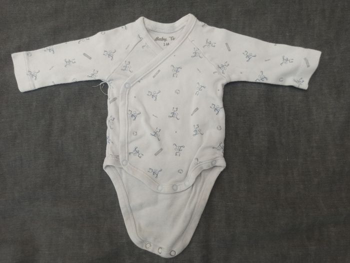 Lot de 3 bodies 1 mois manches longues - photo numéro 3