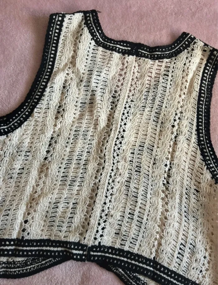 Haut gilet crochet vintage - photo numéro 6