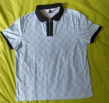Shein .Taille XL Polo bleu imprimé écossais