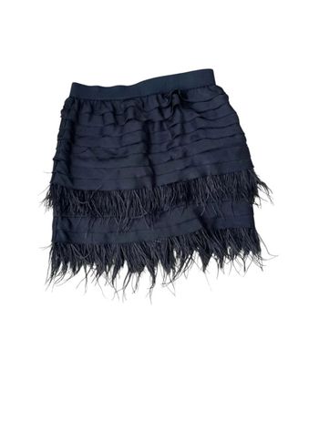 Mini jupe en véritables plumes d’autruche BCBG Max Azria taille XS