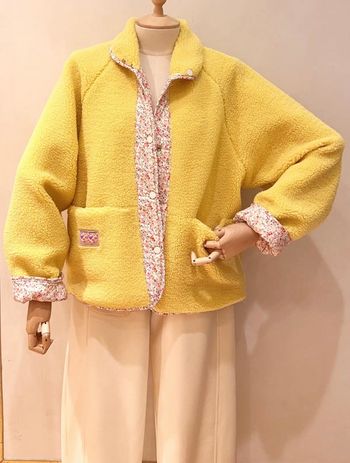 Veste polaire jaune taille M/L