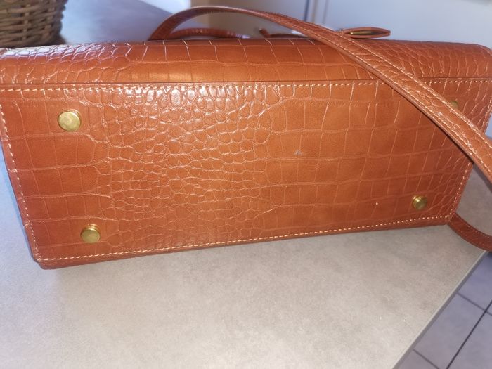 Sac Zara marron imitation croco - photo numéro 4